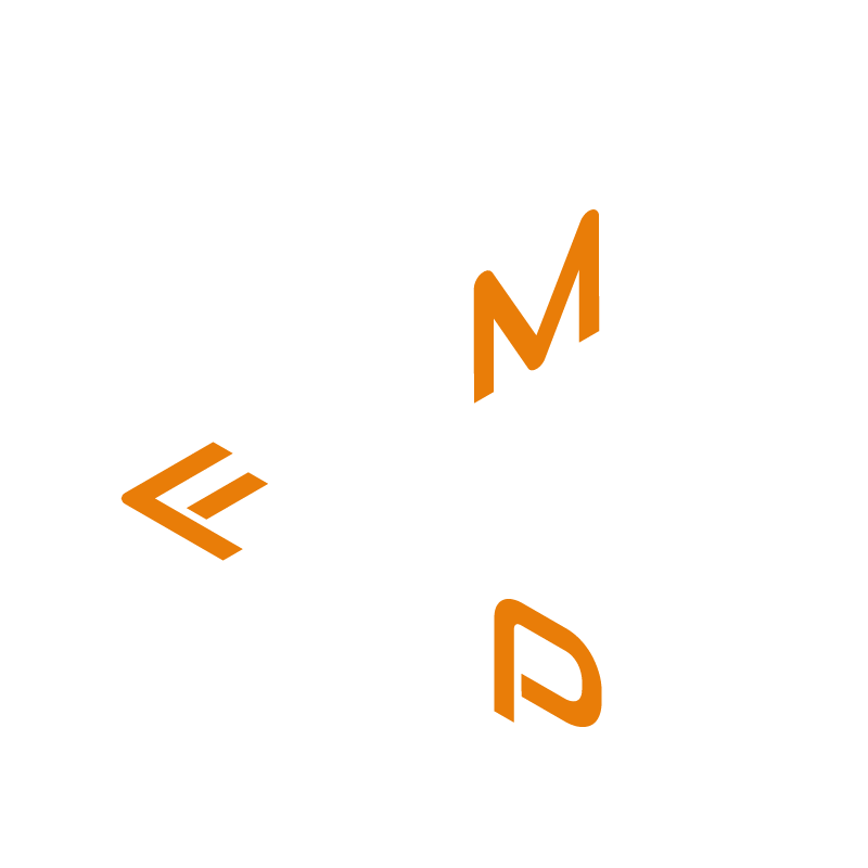 Logo 9. Forum Matematyków Polskich - trzy połączone sześciany z literami 9 F M P na bocznych ścianiach